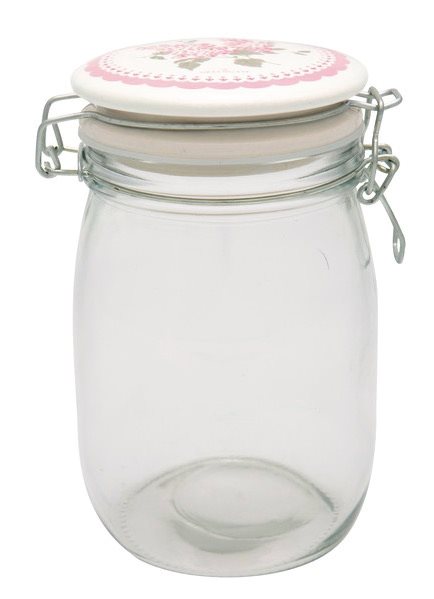 Emmaline opbevaringglas 1L Fra Greengate